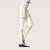 Art Deco Floral: Goldene Eleganz. Leggings (Rechts)