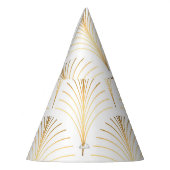 Art Deco Floral: Goldene Eleganz. Partyhütchen (Links)