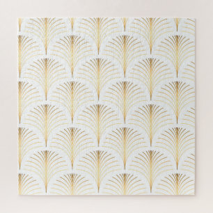 Art Deco Floral: Goldene Eleganz. Puzzle