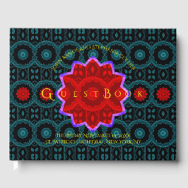 Art Deco Floral Guest Book Gästebuch