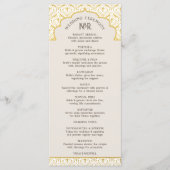 Art Deco Floral Lotus Indian & Hindu Wedding Programm (Vorderseite)