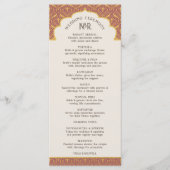 Art Deco Floral Lotus Indian & Hindu Wedding Programm (Vorderseite)