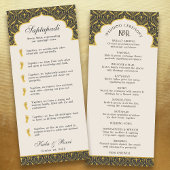 Art Deco Floral Lotus Indian & Hindu Wedding Programm