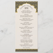 Art Deco Floral Lotus Indian & Hindu Wedding Programm (Vorderseite)