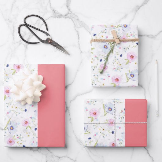 Art Deco Floral Pattern Collection, Muster 1 , Geschenkpapier Set (Vorderseite)