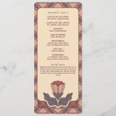 Art Deco Floral Stained Glass Wedding Program Programm (Rückseite)