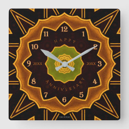 Art Deco florale Acrylmauer Uhr