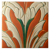 Art Deco Florale Wanddekoration Art Nouveau Fliese (Vorderseite)