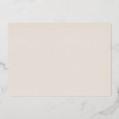 Art Deco floraler Lotus Wedding rettet Gold Folieneinladung (Rückseite)