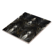 Art Deco Flüge, weiß und Gold Fliese (Seite)