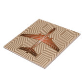 Art-Deco-Flugzeug, Bronze, Gold und Rost Brown Fliese (Seite)