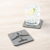 Art Deco Flugzeug, Grafik und Silber Grau Untersetzer (Rechte Seite)