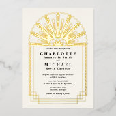 Art Deco Folieneinladung (Vorderseite)