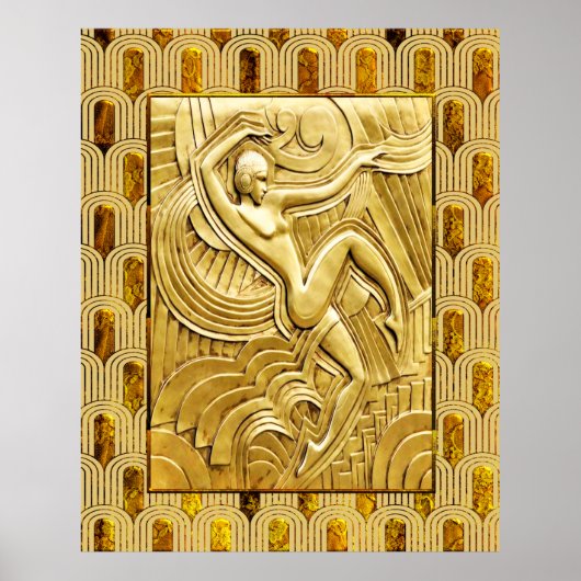 Art Deco Follies Bergere - Maurice Pico Poster. Poster (Vorne)