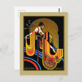 Art Deco "Follies" Postkarte (Vorne/Hinten)