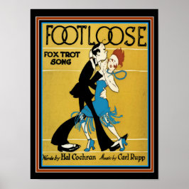 Art Deco "Footlose" Blatt Musik Print 12 x 16 Poster