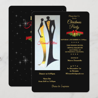 Art Deco Förmliche Weihnachtsfeier Party Einladung