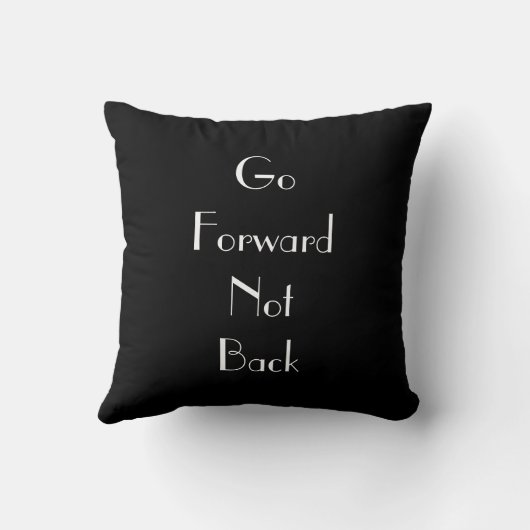 Art Deco Forward Typografy Cushion Kissen (Rückseite)