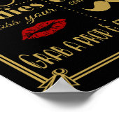 Art Deco FOTO BEIDE drucken schwarz und gold Poster (Ecke)