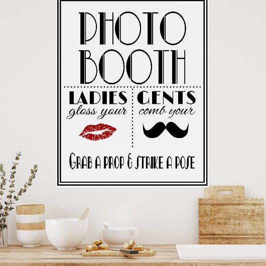 Art Deco FOTO BOOTH Poster (Küche)