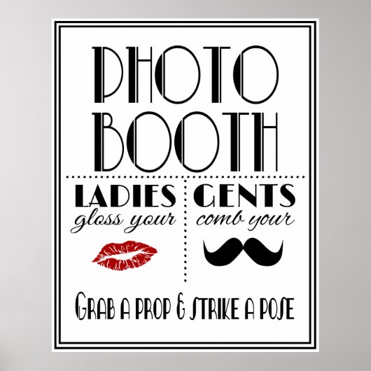 Art Deco FOTO BOOTH Poster (Vorne)