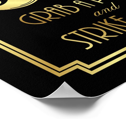 Art-Deco-FOTO SOWOHL GRAB ALS PROP-Zeichen Poster (Ecke)