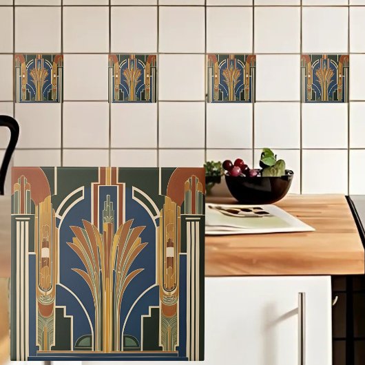Art Deco Fountain Keramik Tile Fliese