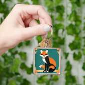 Art Deco Fox Schlüsselanhänger (Hand)