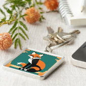 Art Deco Fox Schlüsselanhänger (Seite)