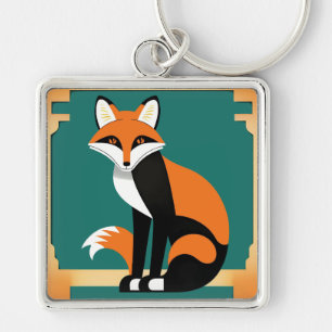 Art Deco Fox Schlüsselanhänger