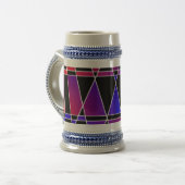 Art Deco 'Fractured' by Kenneth yoncich Bierglas (Vorderseite Links)