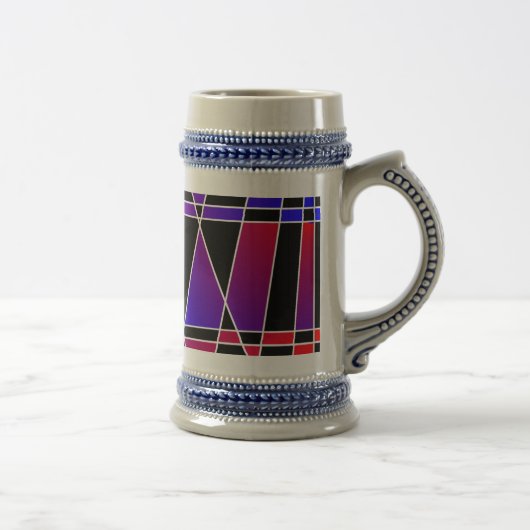 Art Deco 'Fractured' by Kenneth yoncich Bierglas (Rechts)