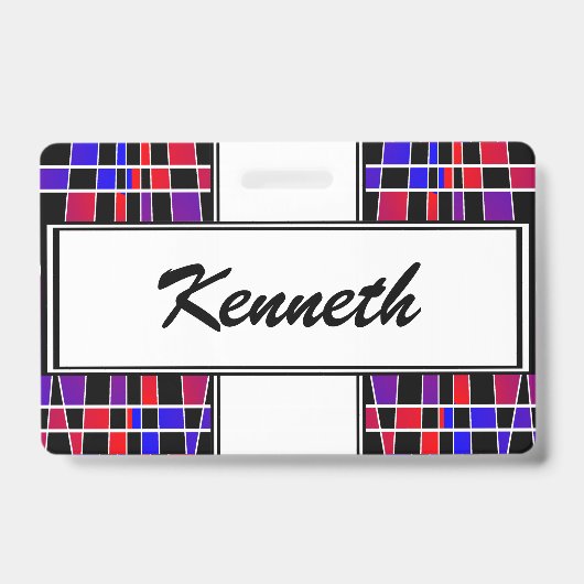 Art Deco "Fractured" von Kenneth Yoncich Ausweis (Vorderseite)