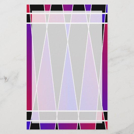 Art Deco "Fractured" von Kenneth Yoncich Briefpapier (Vorderseite)