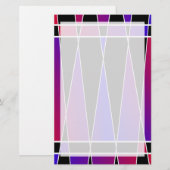 Art Deco "Fractured" von Kenneth Yoncich Briefpapier (Vorne/Hinten)