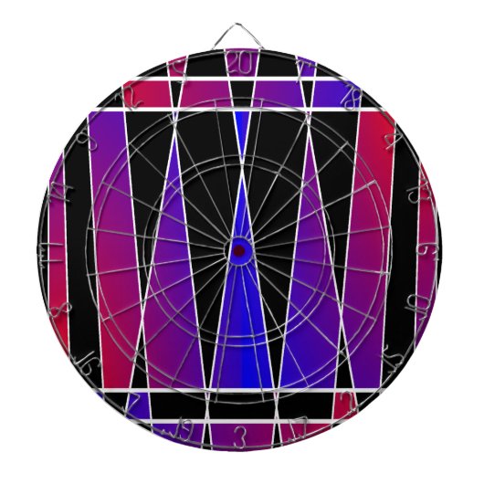 Art Deco "Fractured" von Kenneth Yoncich Dartscheibe (vorne)