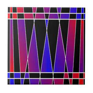 Art Deco "Fractured" von Kenneth Yoncich Fliese