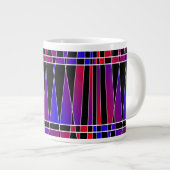 Art Deco "Fractured" von Kenneth Yoncich Jumbo-Tasse (Vorderseite Rechts)