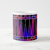 Art Deco "Fractured" von Kenneth Yoncich Jumbo-Tasse (Vorderseite)