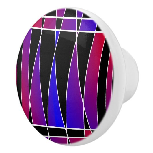 Art Deco "Fractured" von Kenneth Yoncich Keramikknauf (Rechts)