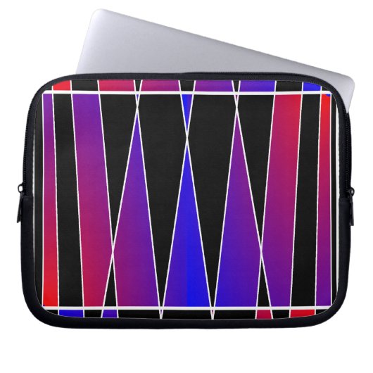 Art Deco "Fractured" von Kenneth Yoncich Laptopschutzhülle (Vorderseite)