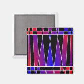Art Deco "Fractured" von Kenneth Yoncich Magnet (Vorderseite/Rückseite)