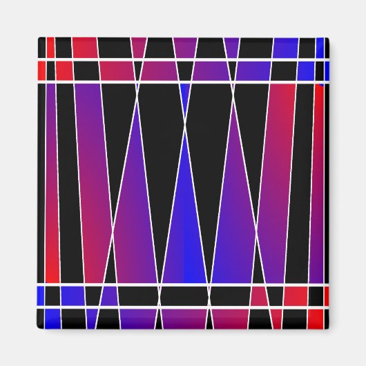 Art Deco "Fractured" von Kenneth Yoncich Magnet (Vorne)