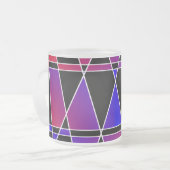 Art Deco "Fractured" von Kenneth Yoncich Mattglastasse (Vorderseite Links)