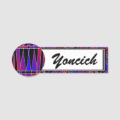 Art Deco "Fractured" von Kenneth Yoncich Namensschild (Vorderseite)