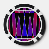 Art Deco "Fractured" von Kenneth Yoncich Pokerchips (Rückseite)
