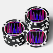 Art Deco "Fractured" von Kenneth Yoncich Pokerchips (Stapel)