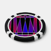 Art Deco "Fractured" von Kenneth Yoncich Pokerchips (Einzeln)