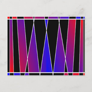 Art Deco "Fractured" von Kenneth Yoncich Postkarte