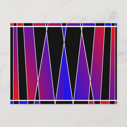 Art Deco "Fractured" von Kenneth Yoncich Postkarte (Vorderseite)